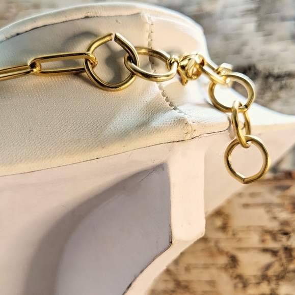 Natural Peruvian Pink Opal Beads & Pendant In Two Strand Paperclip Necklace - Picture 6 of 10